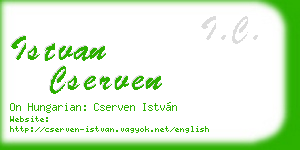 istvan cserven business card
