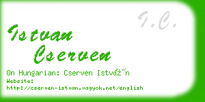 istvan cserven business card